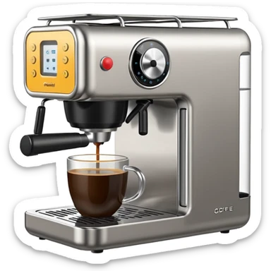 Coffee maker sticker