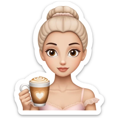 Una balerina pero su cabeza es una capuchina sticker