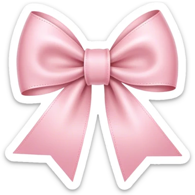 light pink ribbon bowh sticker