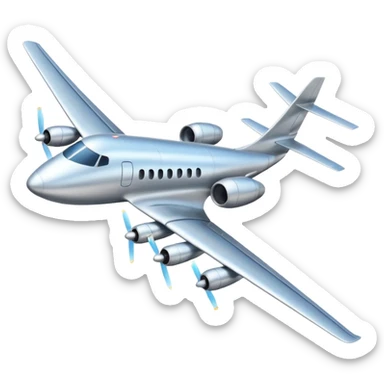 A plane which is flying in left direction sticker