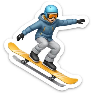 snow jibbing rail sticker