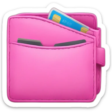 pink wallet sticker