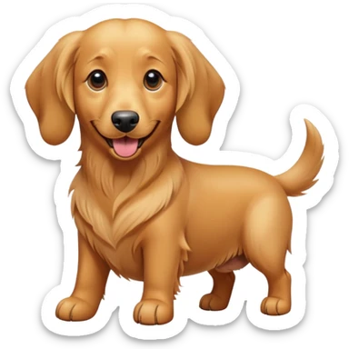 Weiner dog mixed with golden retriever  sticker