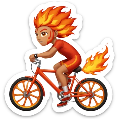 Give me a gost ride everything should be fire bike his bidy headr riding in a bike his eyes should be fire too emoji sticker