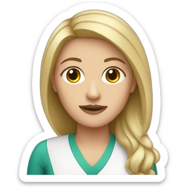 white girl therapist sticker