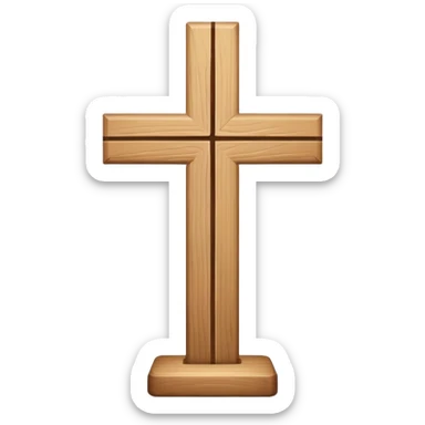 Beige cross sticker