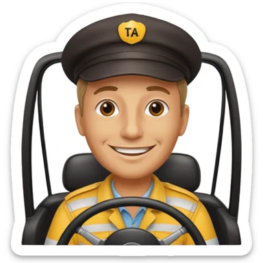 Taxi driver sticker