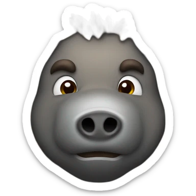 a wild boar with iron armor sticker