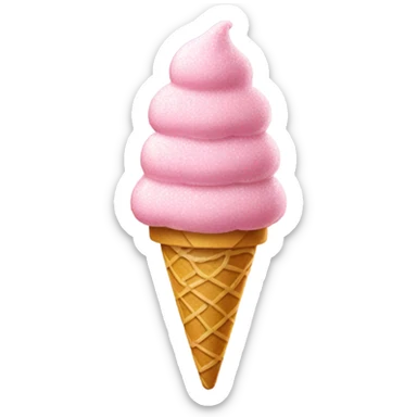 Pink ice cream with glitter sprinkles  sticker