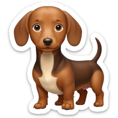 Dachshund brown and cream  sticker
