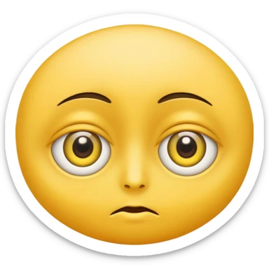 Make the face just the typical yellow circle, and really exaggerate the eyes bulging sticker