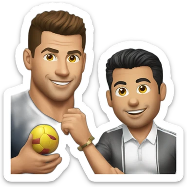 Ronaldo with Salman Khan sticker