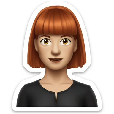 Andrea Arnold director red hair british 60 short bangs sticker