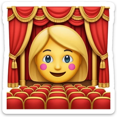 emoji that says theater day sticker