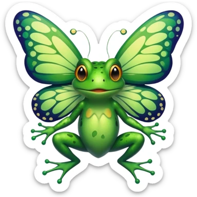 Frog with butterfly wings  sticker