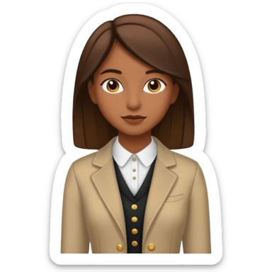 Mujer adolescente morena con ropa super elegante sticker