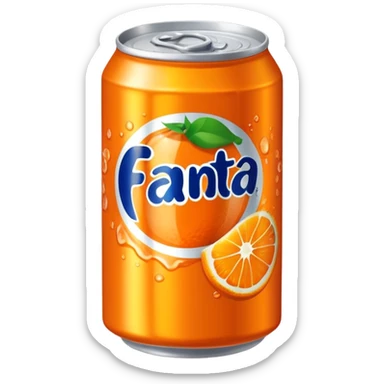a bright orange Fenta can sticker