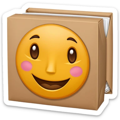 ein brauner karton aus dem frauenbinden rausschauen mit der beschriftung "musterset" sticker