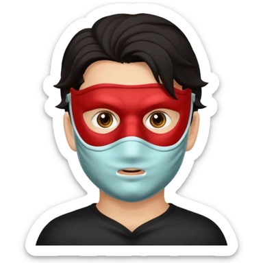 Make emoji of man attractive who wear mask  and sigma mal sticker