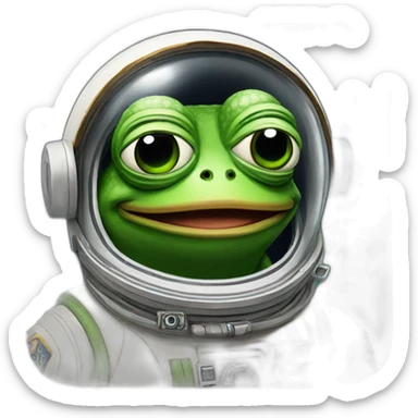 Pepe the frog AS austronaut sticker