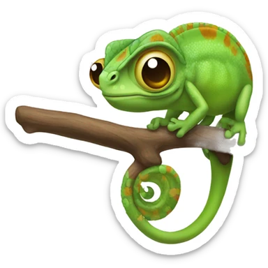 Graduated chameleon sticker