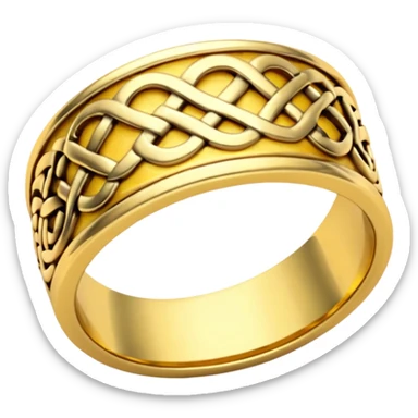 celtic gold ring sticker