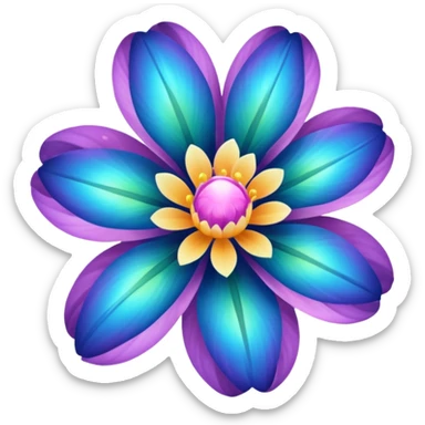 Space-Petalled Flower,  sticker