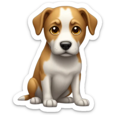 developer dog infort of computer sticker