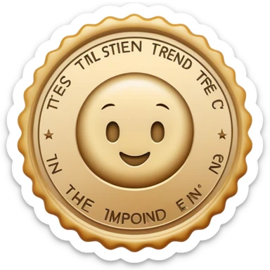 stamp or seal with the inscription Trend sticker