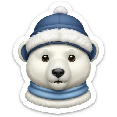 polar bar with hat sticker