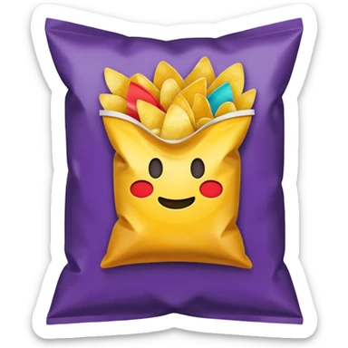 paquet de chips faceless sticker