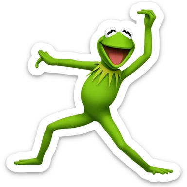 Kermit the frog dabbing sticker