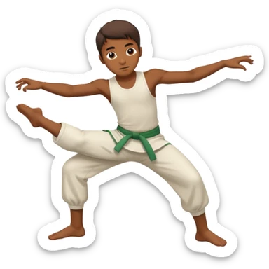 Faça um menino jogando capoeira  sticker