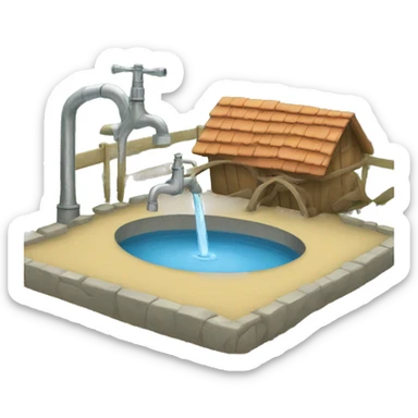 estanque de agua potable rural sticker