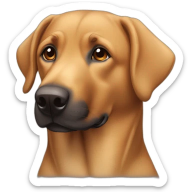 Light Brown labrador crossed with beauceron sticker