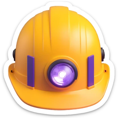 yellow emergency rescue helmet with light sticker