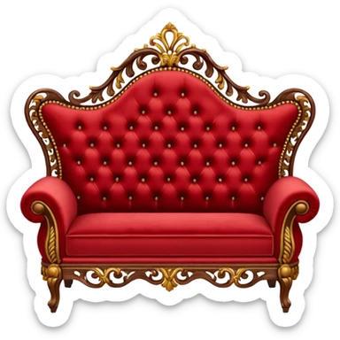 Antique Red sofa sticker