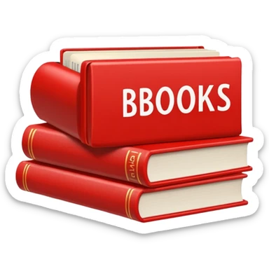 the inscription in red letters "read books" sticker