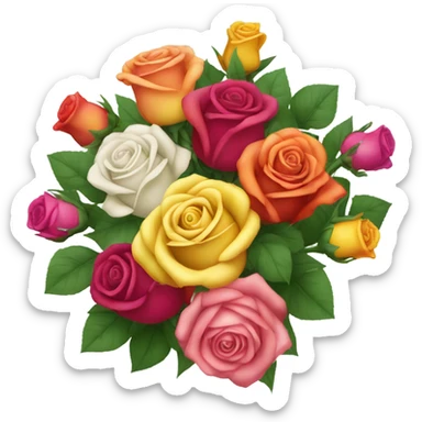 bouquet of roses sticker