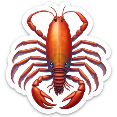 a alien male lobster full body sticker