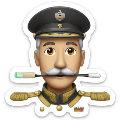 germany war leader with toothbrush mustache sticker