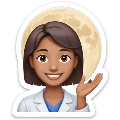 Moon and treating others as you would want to be treated sticker