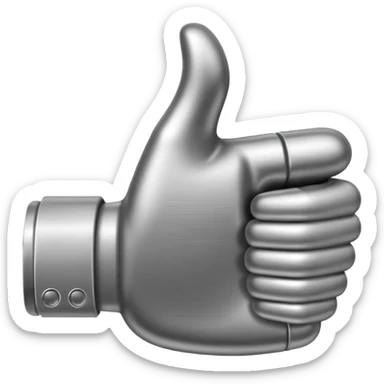 Please create a unique and uncommon thumbs-up emoji. The size should be 64x64 pixels. sticker