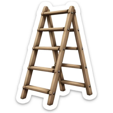 small Wooden ladder sticker