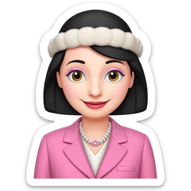 pingu mother wearing the pink chanel suit the Jackie kenddy wore sticker