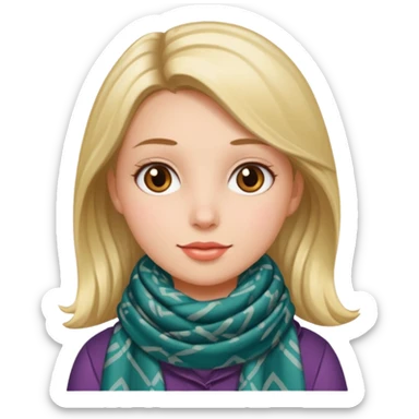 Une fille qui porte une foulare sans détails de visage  sticker