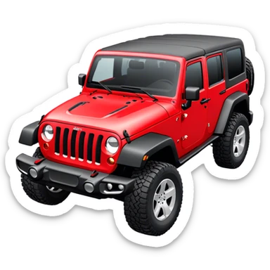 Jeep Wrangler - Jeep (Model Year: 2022) (Iconic colour: Red) sticker
