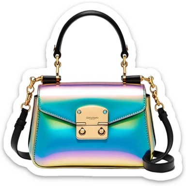 Dolce and Gabbana colorshifting vivid cyberpunk style mini bag  sticker