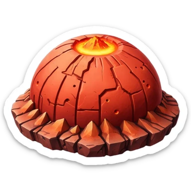 Planet with Olympus mons sticker