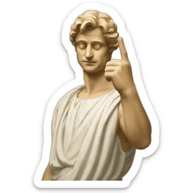 italian statue doing pinched fingers italian gesture sticker